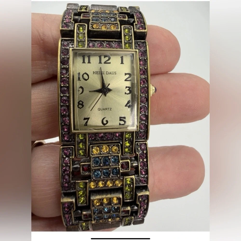 Heidi Daus Colorful Crystal Quartz Watch